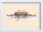 Forbidden City Illustration Painting - Meri Deewar 3 : 2 Horizontal Premium Wall Art Canvas by MeriDeewar