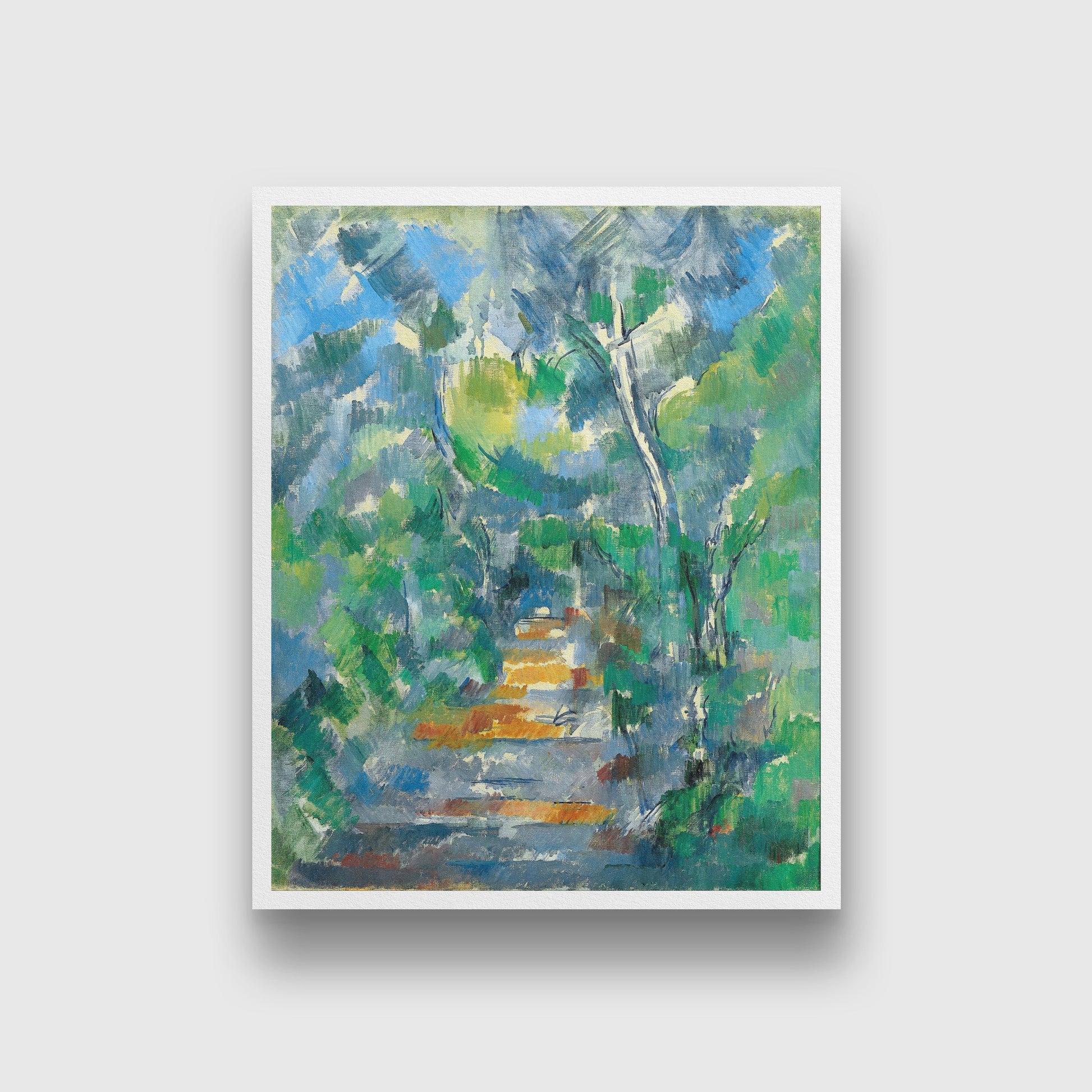 Forest Scene Painting - Meri Deewar 4 :5 Vertical Premium Wall Art Canvas by MeriDeewar
