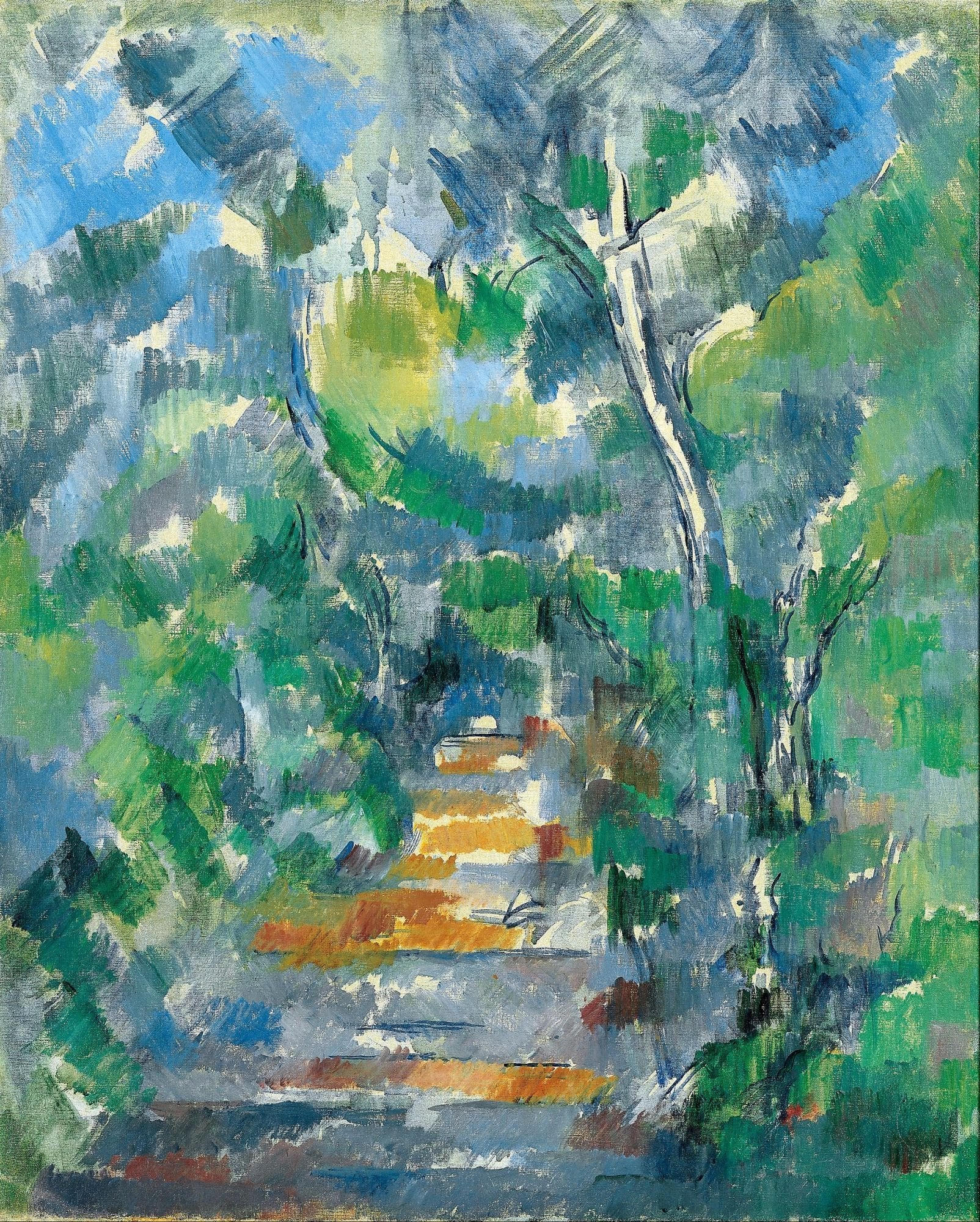 Forest Scene Painting - Meri Deewar 4 :5 Vertical Premium Wall Art Canvas by MeriDeewar