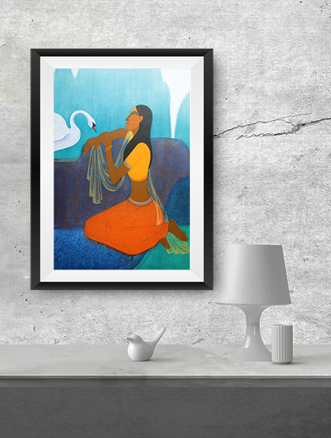 Forms of Beauty II Painting - Meri Deewar 2 : 3 Vertical Premium Wall Art Canvas by MeriDeewar