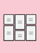 Framed Wall Collection - Five Framed Wall Collection Premium Wall Art Canvas by MeriDeewar