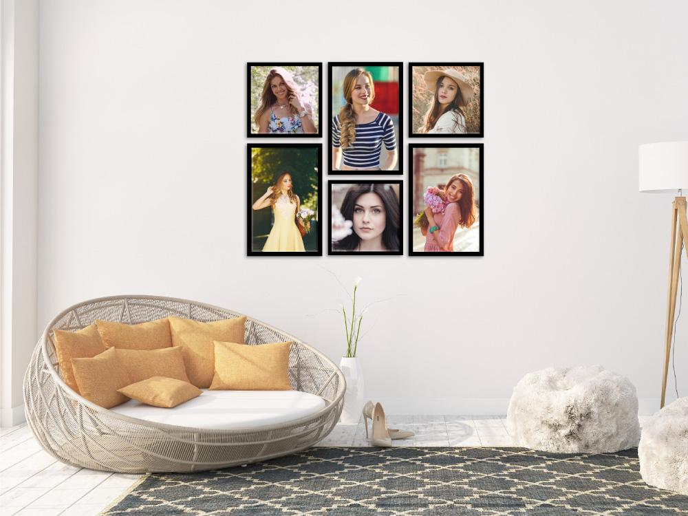 Framed Wall Collection - Five Framed Wall Collection Premium Wall Art Canvas by MeriDeewar