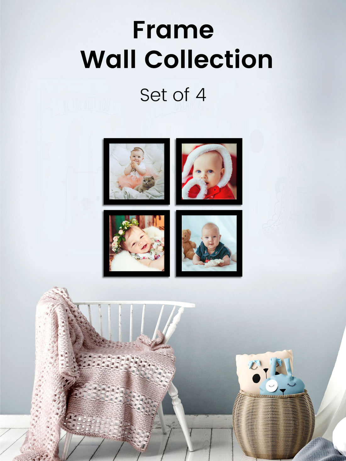 Framed Wall Collection - Four Framed Wall Collection Premium Wall Art Canvas by MeriDeewar