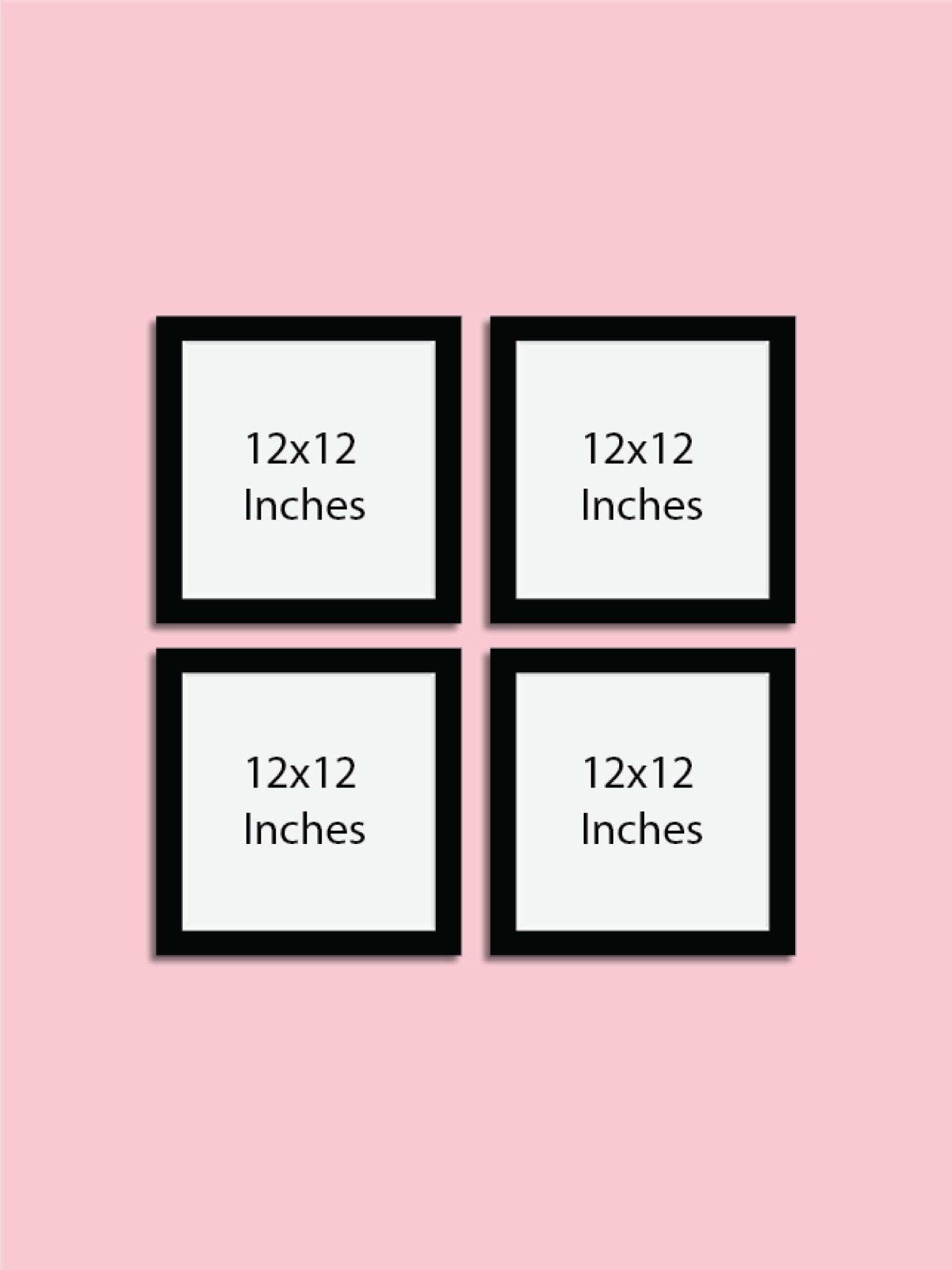 Framed Wall Collection - Four Framed Wall Collection Premium Wall Art Canvas by MeriDeewar