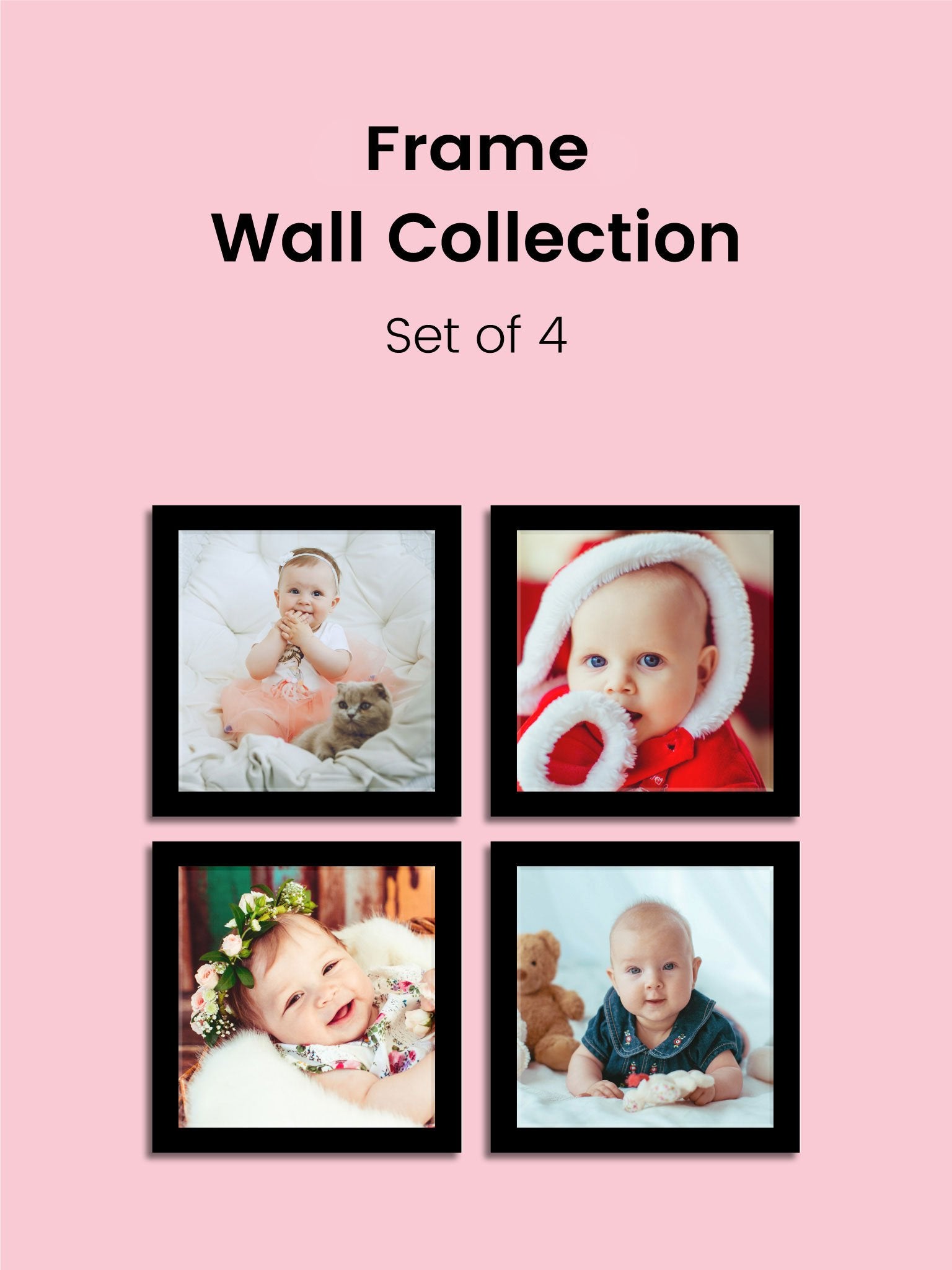 Framed Wall Collection - Four Framed Wall Collection Premium Wall Art Canvas by MeriDeewar