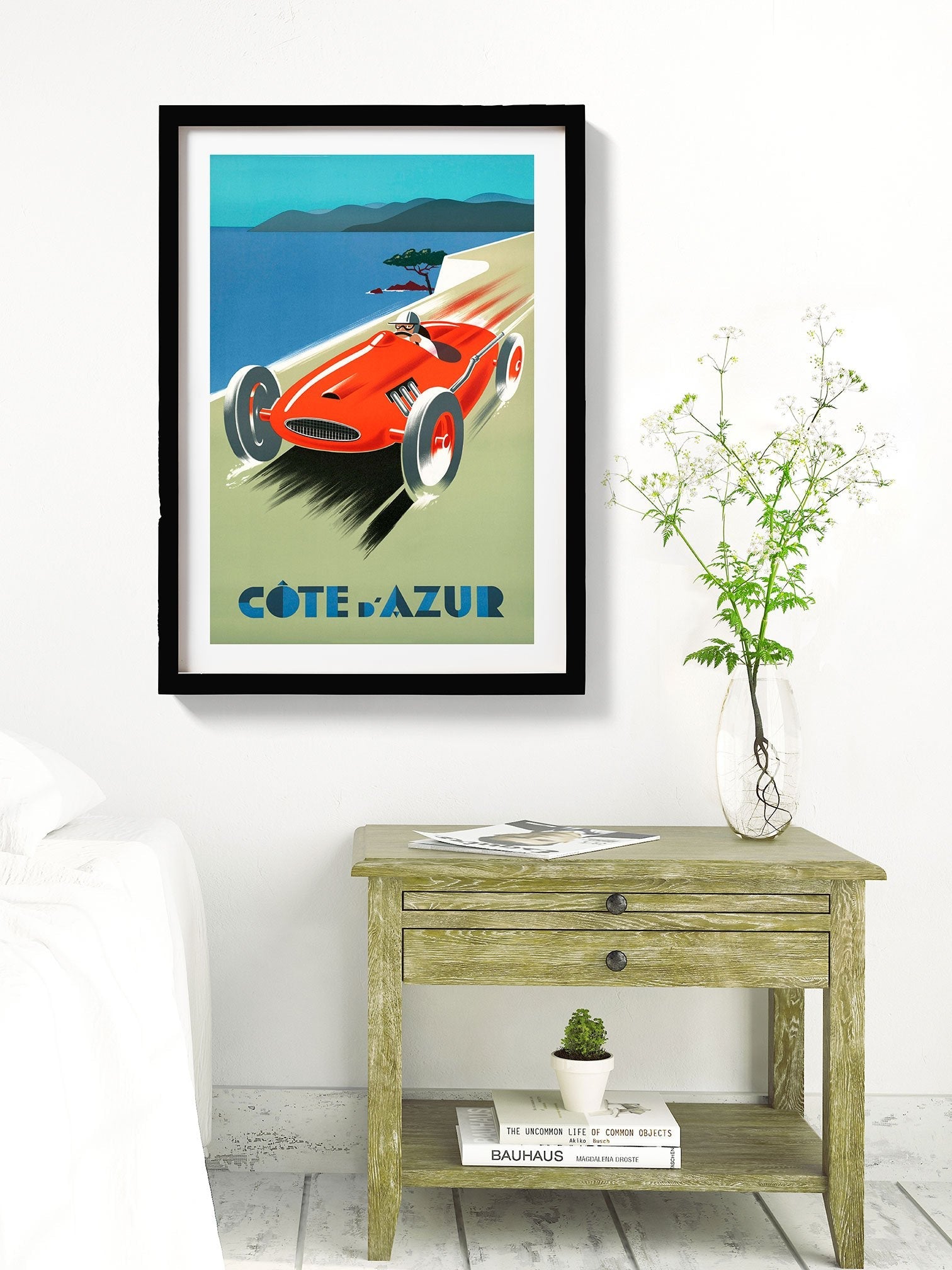 French Vintage travel Art Painting - Meri Deewar 2 : 3 Vertical Premium Wall Art Canvas by MeriDeewar