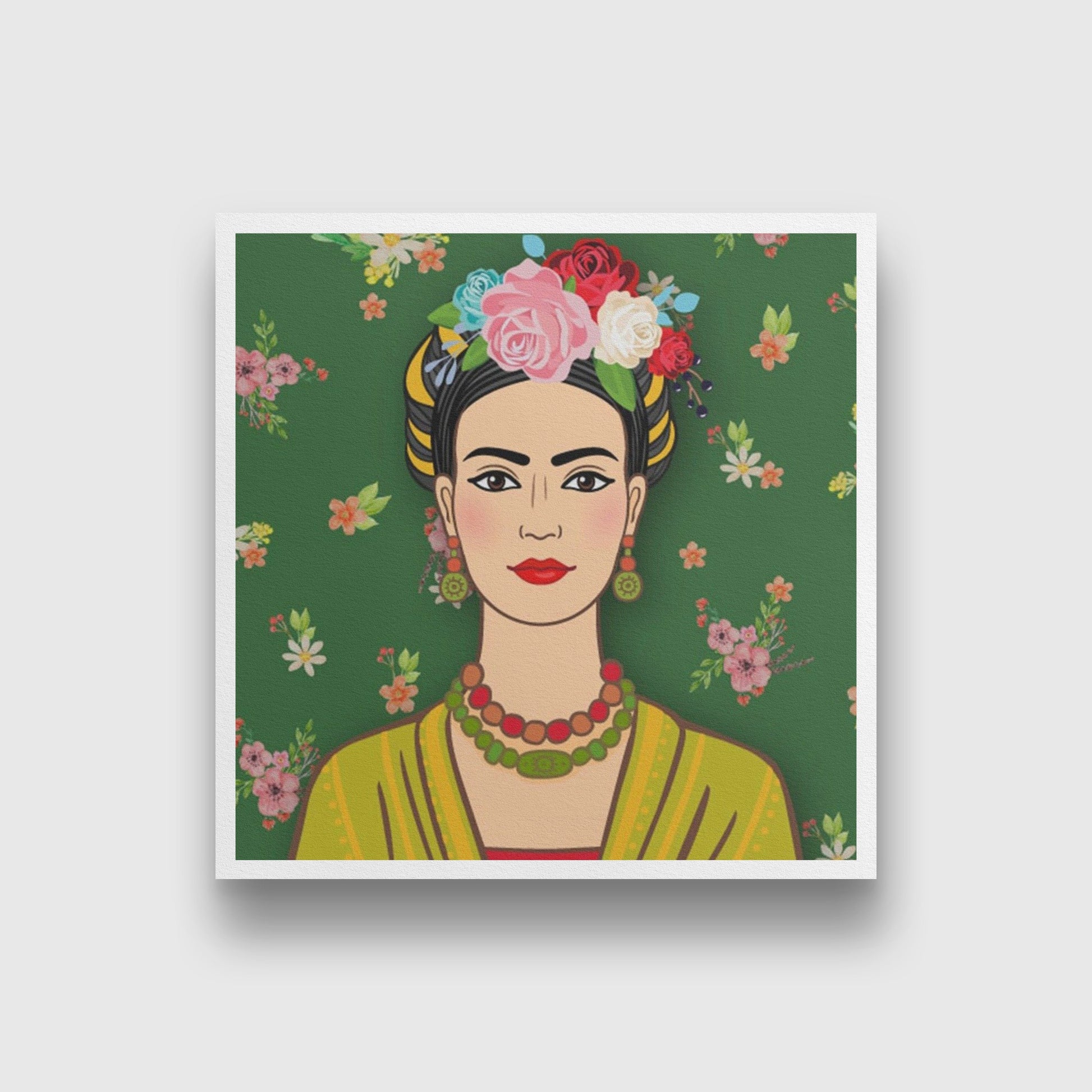 Frida Kahlo Artwork Painting - Meri Deewar 1 : 1 Square Premium Wall Art Canvas by MeriDeewar