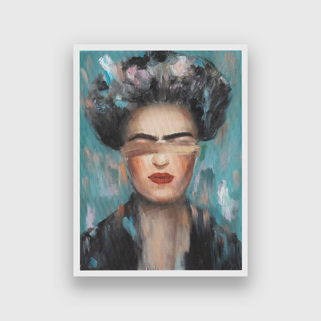 Frida Kahlo Modern Art Painting 3 : 4 Vertical Premium Wall Art Canvas by MeriDeewar