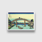 fuji seen through the mannen bridge at fukagawa Painting - Meri Deewar 3 : 2 Horizontal Premium Wall Art Canvas by MeriDeewar
