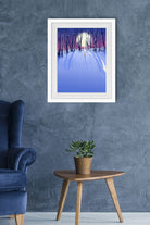 Full Moon Night Painting - Meri Deewar 2 : 3 Vertical Premium Wall Art Canvas by MeriDeewar