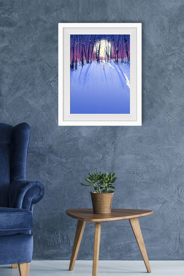 Full Moon Night Painting - Meri Deewar 2 : 3 Vertical Premium Wall Art Canvas by MeriDeewar
