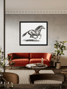 Galloping horse Painting 6 : 5 Horizontal Premium Wall Art Canvas by MeriDeewar