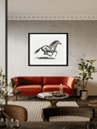 Galloping horse Painting 6 : 5 Horizontal Premium Wall Art Canvas by MeriDeewar