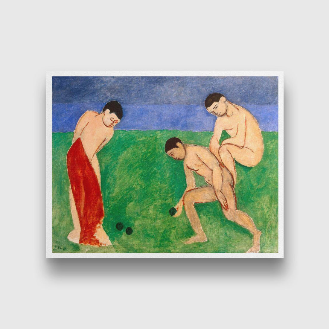 Game of bowls Painting - Meri Deewar 4 :5 Vertical Premium Wall Art Canvas by MeriDeewar