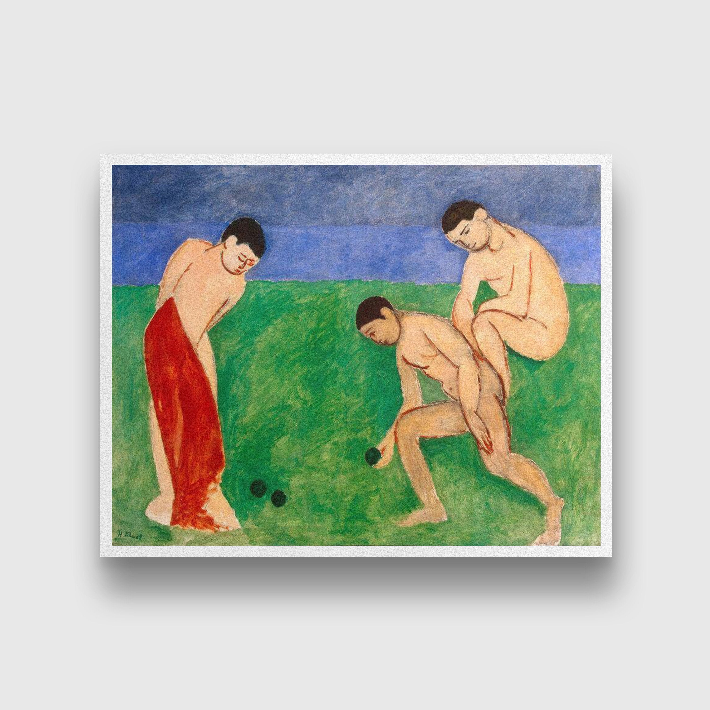 Game of bowls Painting - Meri Deewar 4 :5 Vertical Premium Wall Art Canvas by MeriDeewar