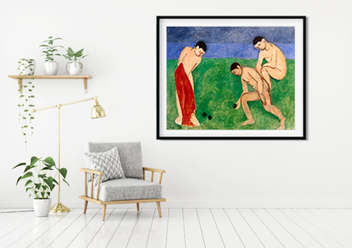 Game of bowls Painting - Meri Deewar 4 :5 Vertical Premium Wall Art Canvas by MeriDeewar