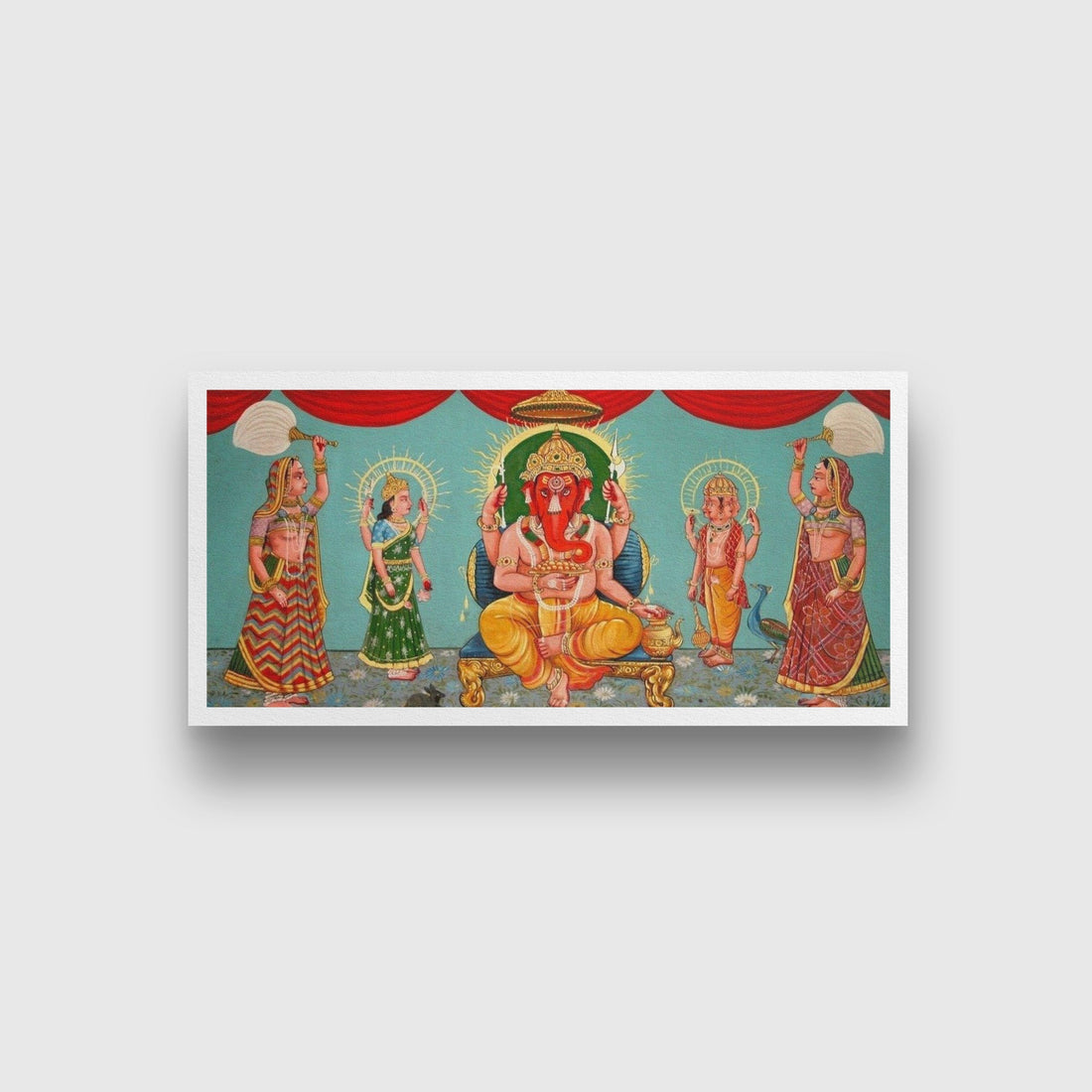 Ganesh (Vighnesvara) Painting - Meri Deewar 2 : 3 Vertical Premium Wall Art Canvas by MeriDeewar
