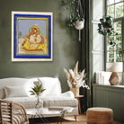 Ganesha Artwork Painting 1 : 1 Square Premium Wall Art Canvas by MeriDeewar