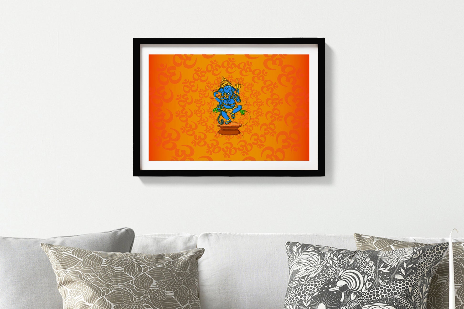 Ganesha Painting - Meri Deewar 3 : 2 Horizontal Premium Wall Art Canvas by MeriDeewar