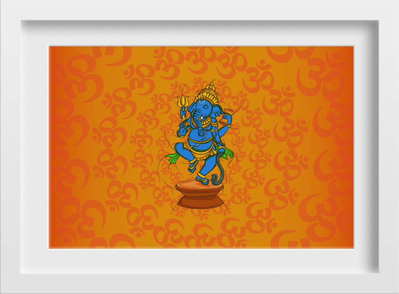 Ganesha Painting - Meri Deewar 3 : 2 Horizontal Premium Wall Art Canvas by MeriDeewar