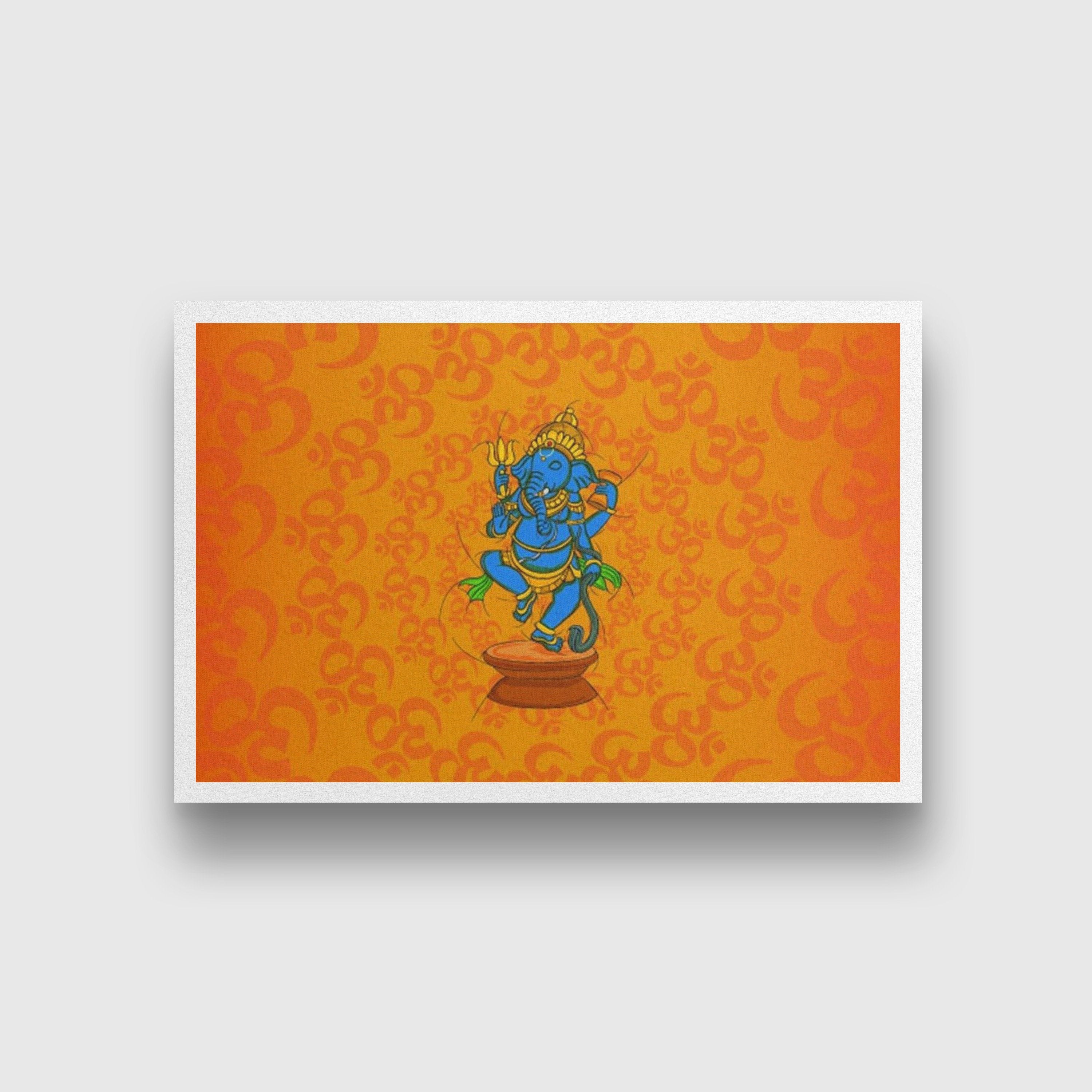 Ganesha Painting - Meri Deewar 3 : 2 Horizontal Premium Wall Art Canvas by MeriDeewar