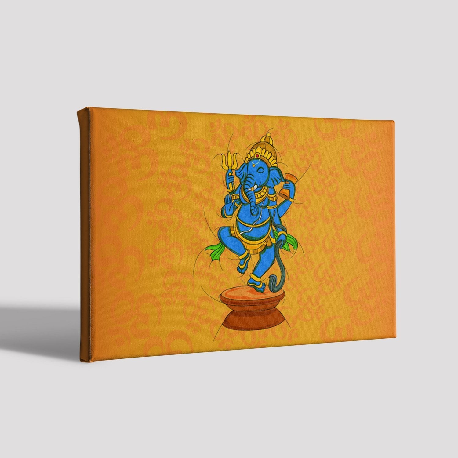 Ganesha Painting - Meri Deewar 3 : 2 Horizontal Premium Wall Art Canvas by MeriDeewar