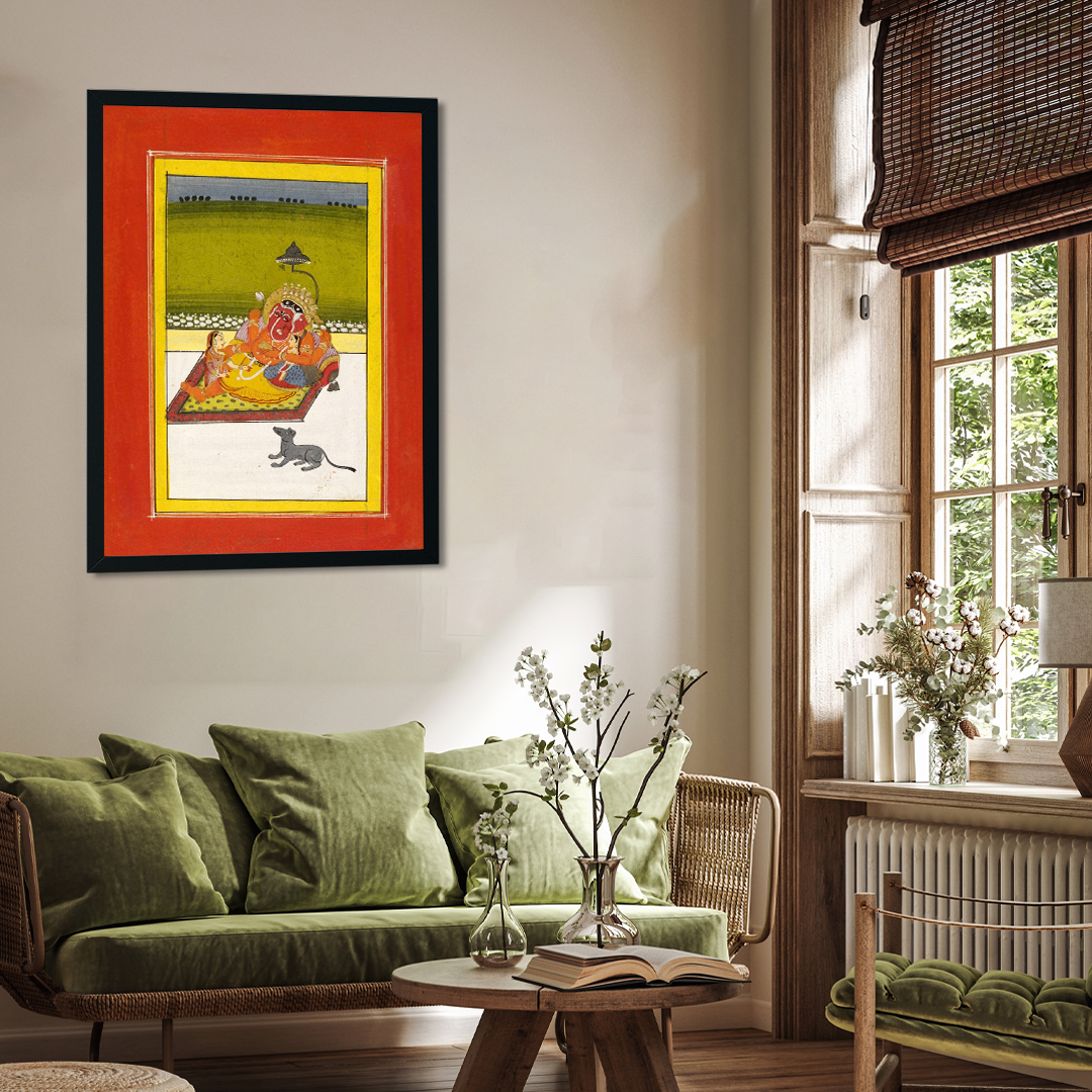 Ganesha Painting 2 : 3 Vertical Premium Wall Art Canvas by MeriDeewar
