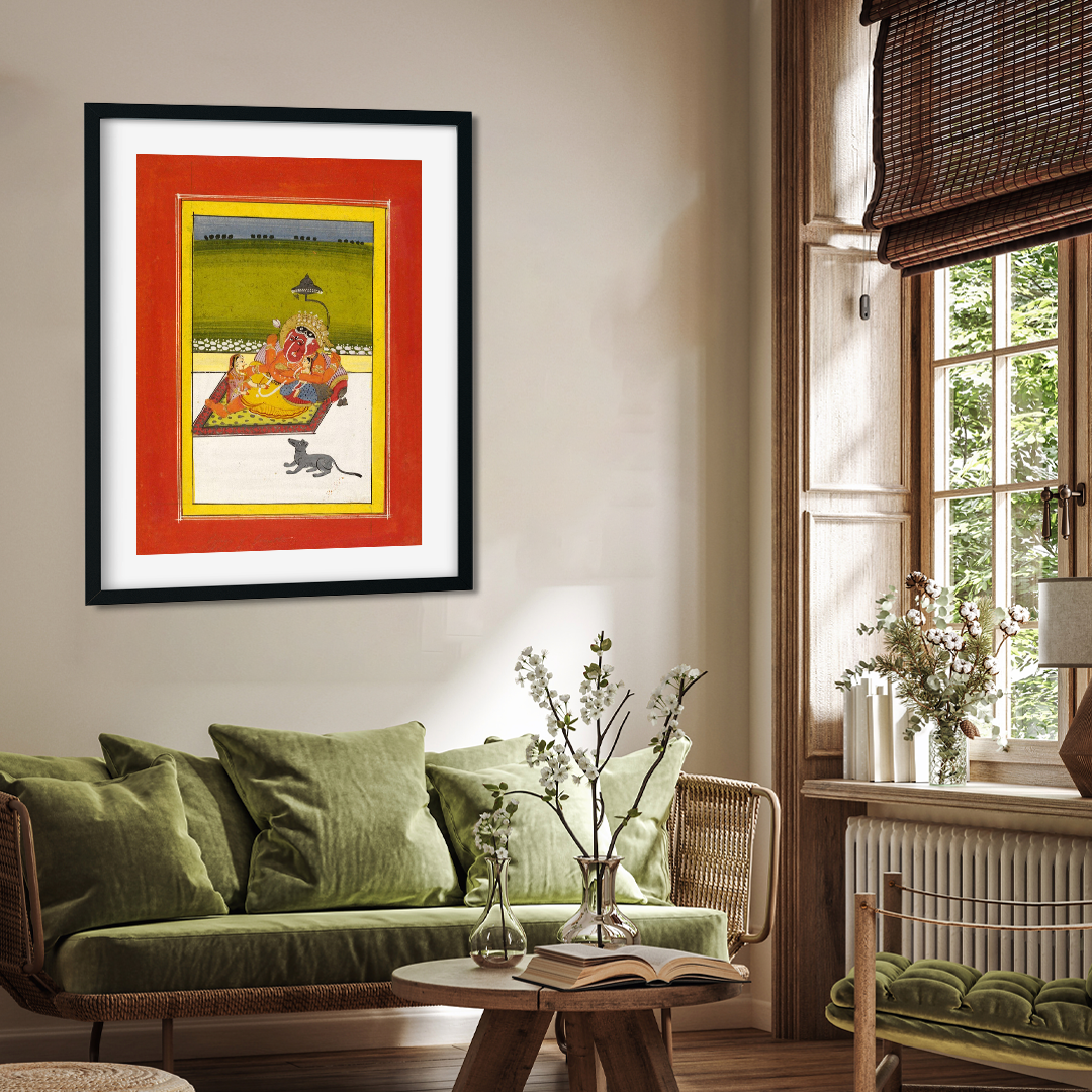 Ganesha Painting 2 : 3 Vertical Premium Wall Art Canvas by MeriDeewar