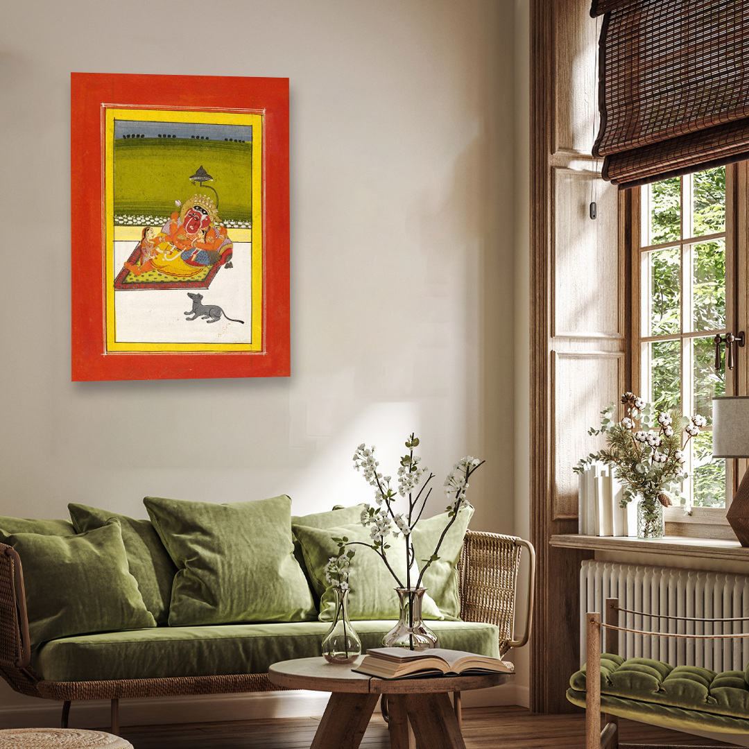 Ganesha Painting 2 : 3 Vertical Premium Wall Art Canvas by MeriDeewar