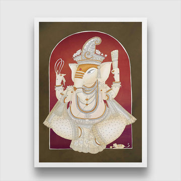 Ganesha Painting 3 : 4 Vertical Premium Wall Art Canvas by MeriDeewar