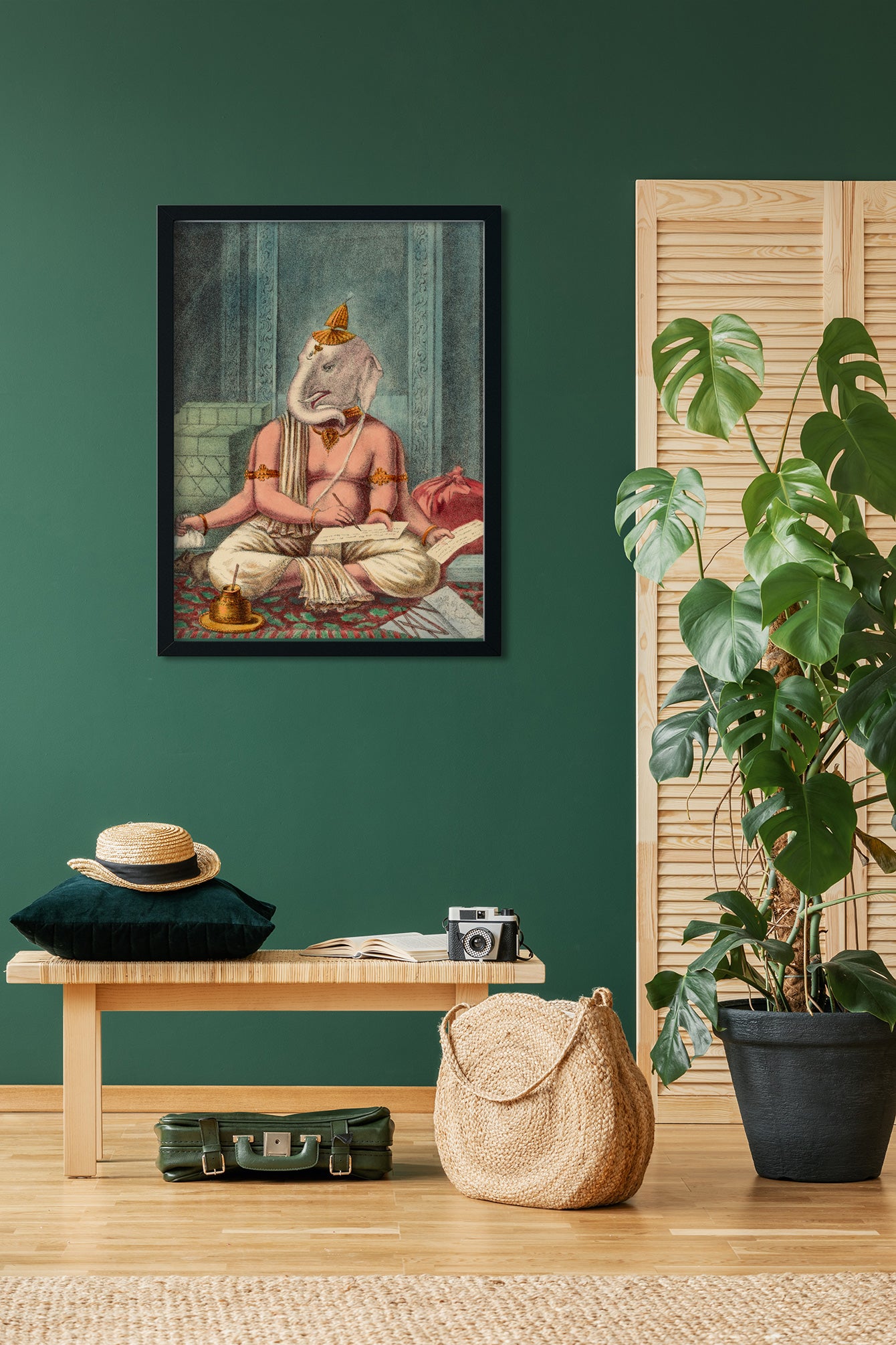 Ganesha Painting 4 :5 Vertical Premium Wall Art Canvas by MeriDeewar
