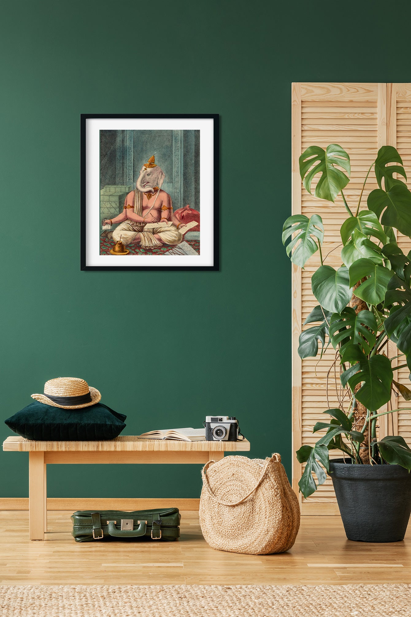Ganesha Painting 4 :5 Vertical Premium Wall Art Canvas by MeriDeewar