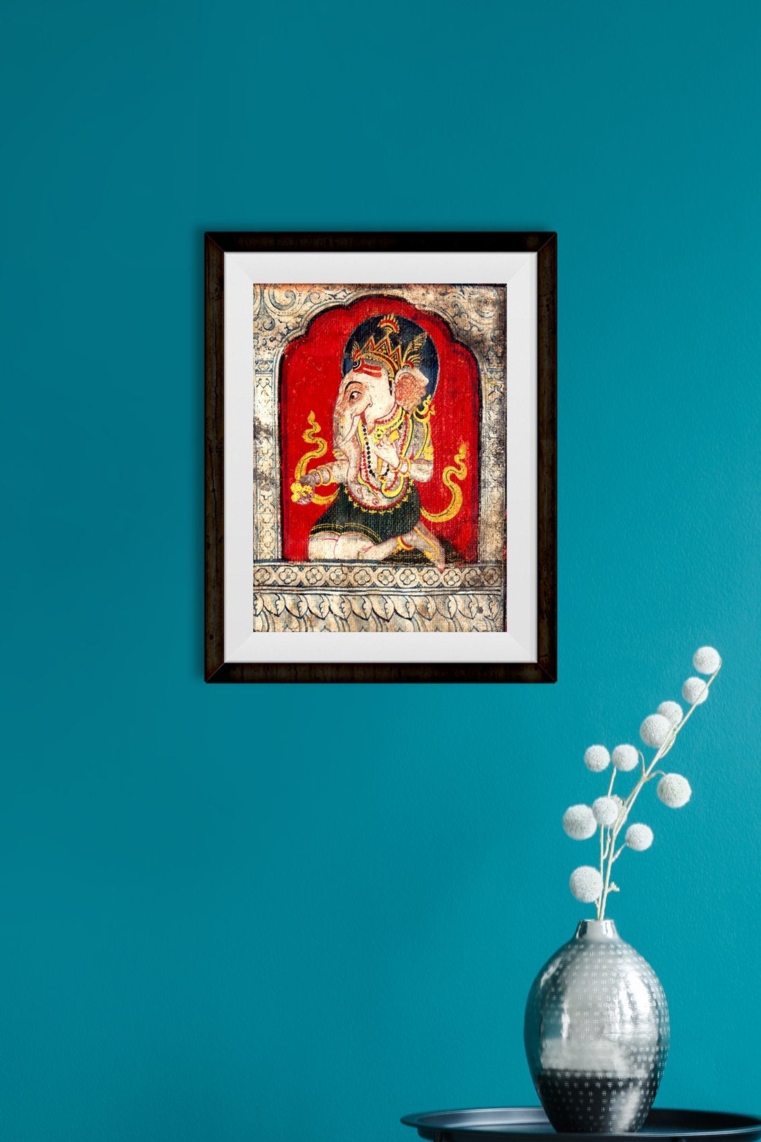 Ganeshji Painting - Meri Deewar 2 : 3 Vertical Premium Wall Art Canvas by MeriDeewar