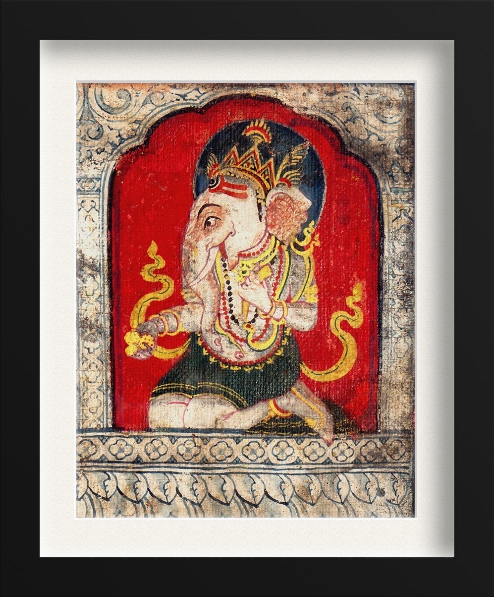 Ganeshji Painting - Meri Deewar 2 : 3 Vertical Premium Wall Art Canvas by MeriDeewar
