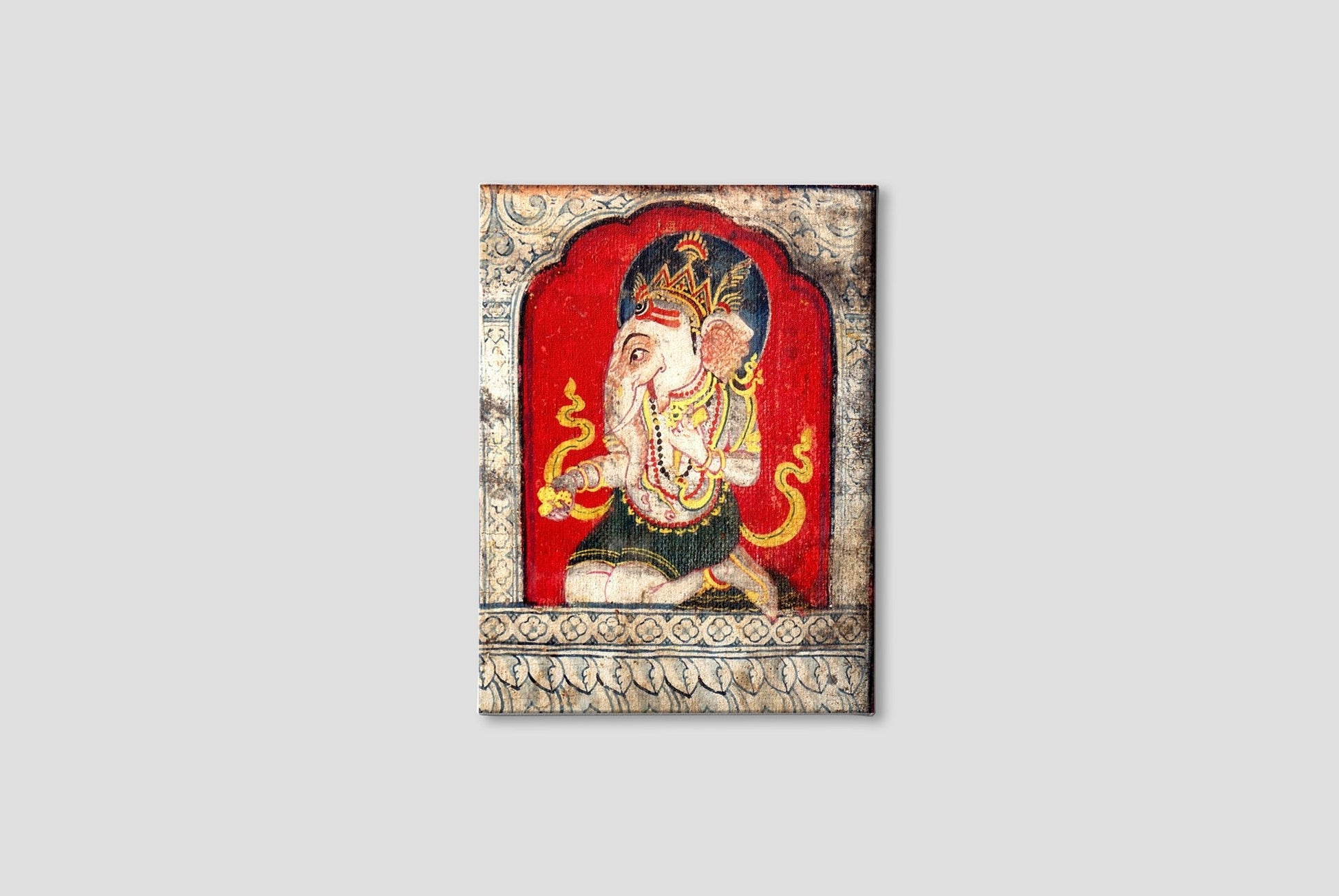 Ganeshji Painting - Meri Deewar 2 : 3 Vertical Premium Wall Art Canvas by MeriDeewar