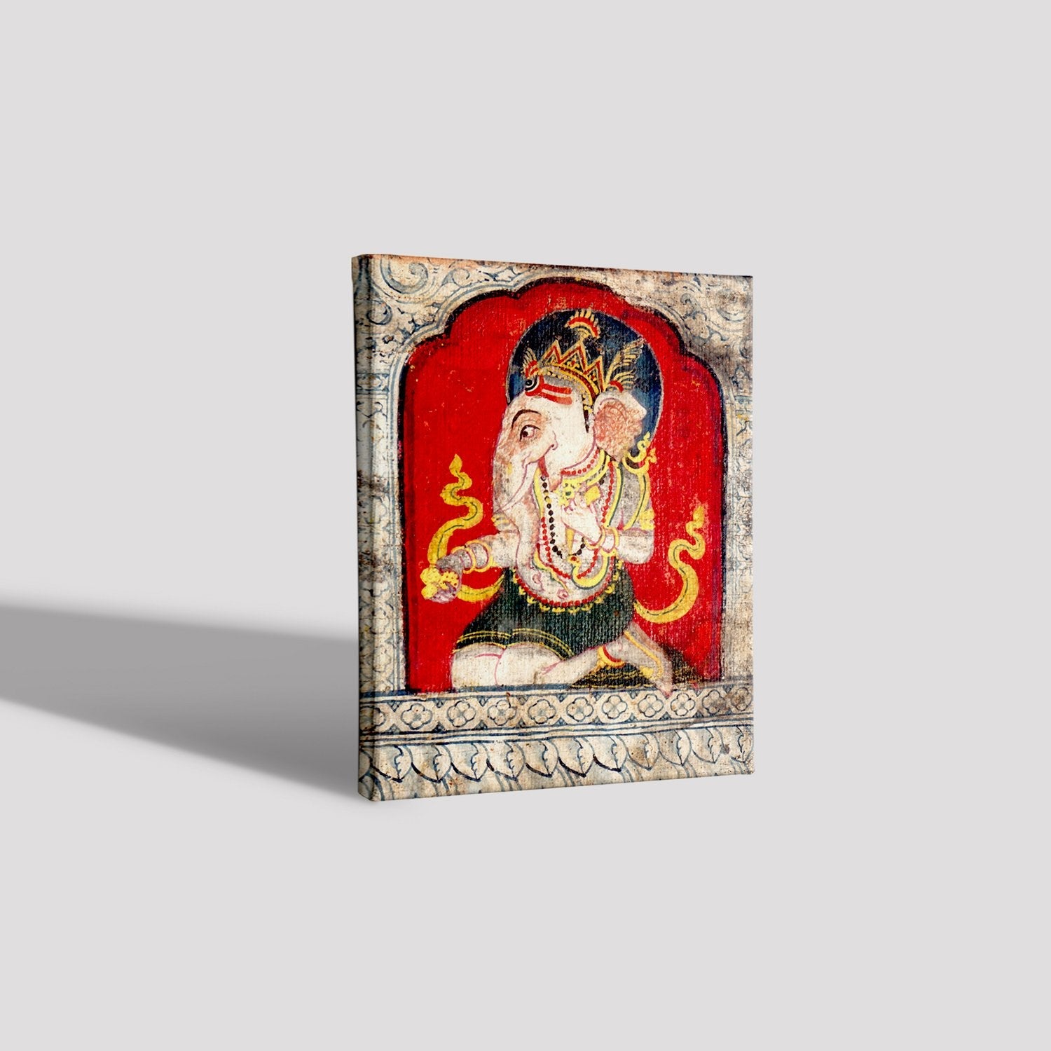 Ganeshji Painting - Meri Deewar 2 : 3 Vertical Premium Wall Art Canvas by MeriDeewar