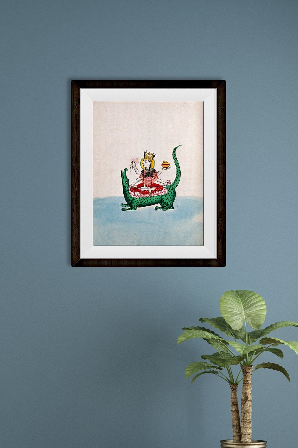 Ganga and the river Ganges falling from heaven Painting - Meri Deewar 3 : 4 Vertical Premium Wall Art Canvas by MeriDeewar