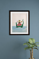Ganga and the river Ganges falling from heaven Painting - Meri Deewar 3 : 4 Vertical Premium Wall Art Canvas by MeriDeewar