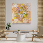 Garden city idyll painting - Meri Deewar 1 : 1 Square Premium Wall Art Canvas by MeriDeewar