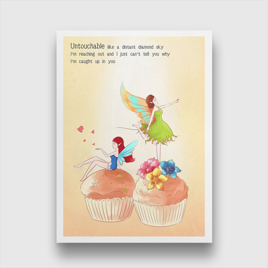 Garden Fairies Painting 2 : 3 Vertical Premium Wall Art Canvas by MeriDeewar