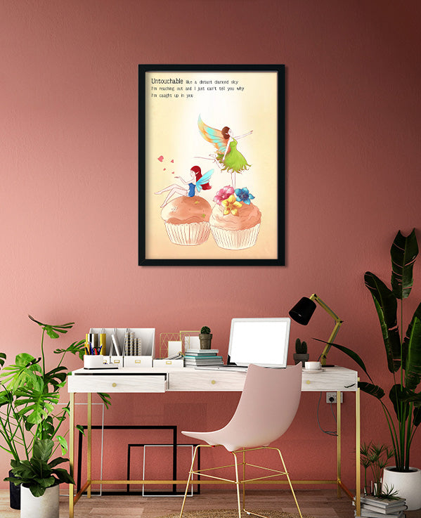 Garden Fairies Painting 2 : 3 Vertical Premium Wall Art Canvas by MeriDeewar