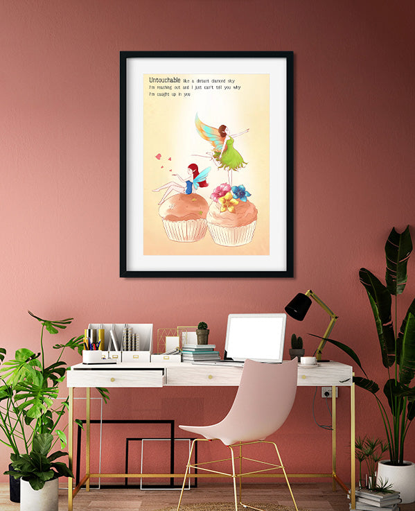 Garden Fairies Painting 2 : 3 Vertical Premium Wall Art Canvas by MeriDeewar