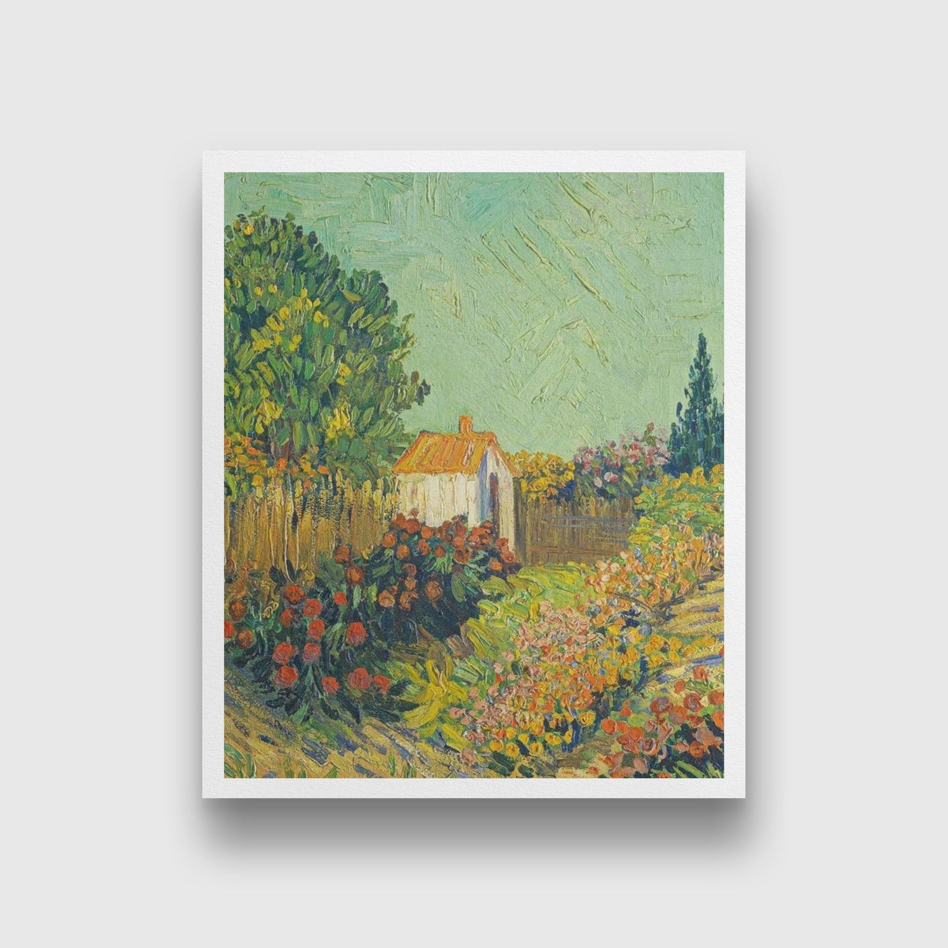 Garden Landscape Painting - Meri Deewar 5 : 6 Vertical Premium Wall Art Canvas by MeriDeewar