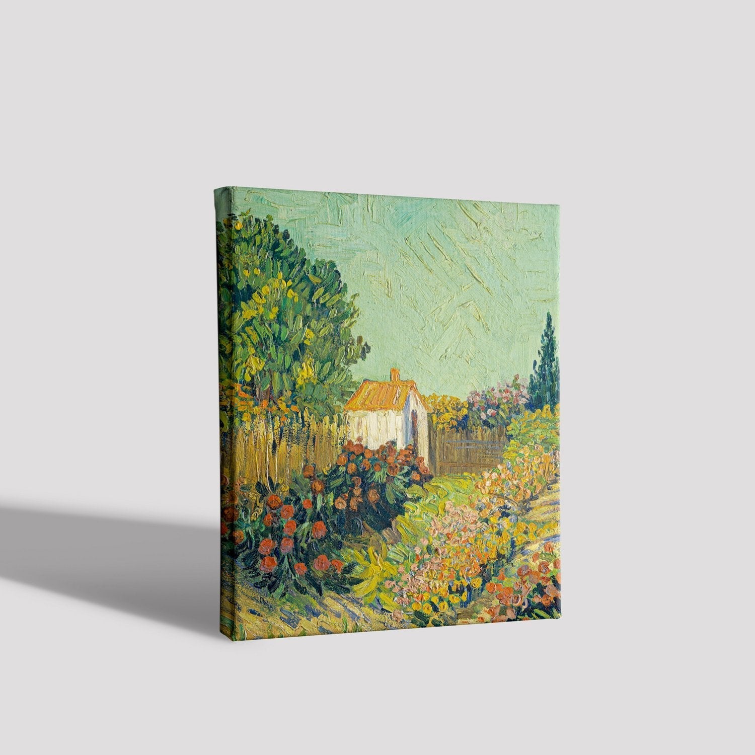Garden Landscape Painting - Meri Deewar 5 : 6 Vertical Premium Wall Art Canvas by MeriDeewar