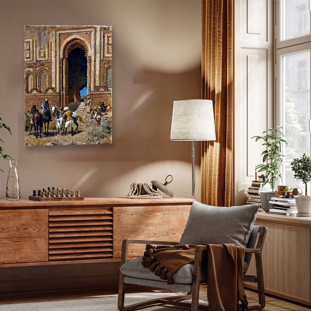 Gateway of Alahoudin Painting 2 : 3 Vertical Premium Wall Art Canvas by MeriDeewar
