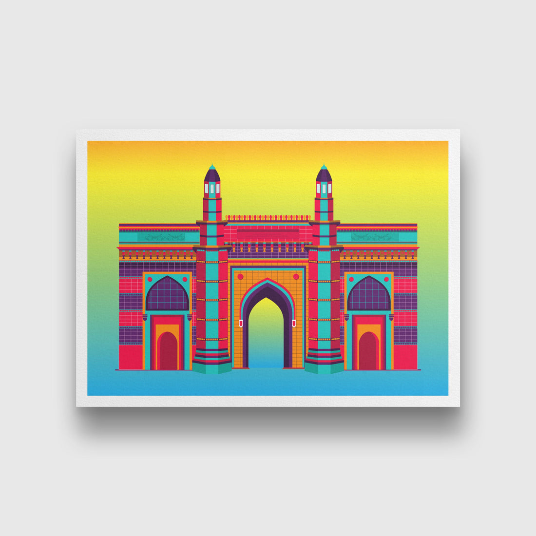 Gatway of india  painting 3 : 2 Horizontal Premium Wall Art Canvas by MeriDeewar
