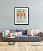 Gaur and Nitai Kalighat Art Painting 3 : 4 Vertical Premium Wall Art Canvas by MeriDeewar