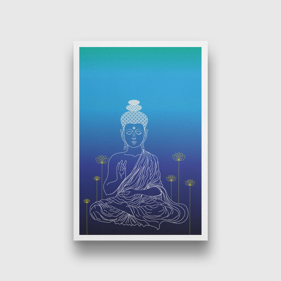Gautam Buddha Painting - Meri Deewar 2 : 3 Vertical Premium Wall Art Canvas by MeriDeewar