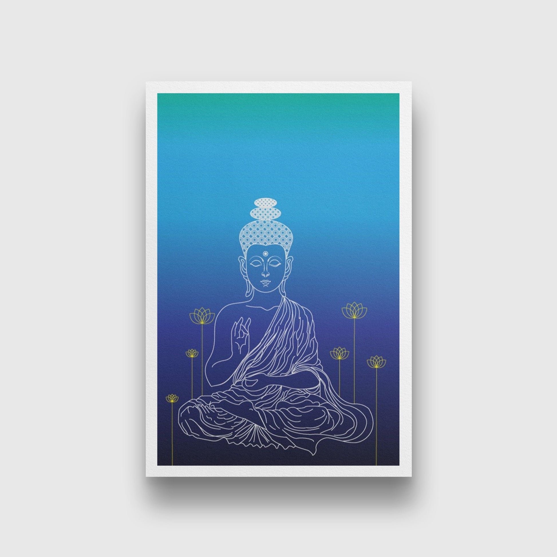 Gautam Buddha Painting - Meri Deewar 2 : 3 Vertical Premium Wall Art Canvas by MeriDeewar
