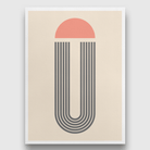 Geometric Capsule Painting 3 : 4.2 Vertical Premium Wall Art Canvas by MeriDeewar